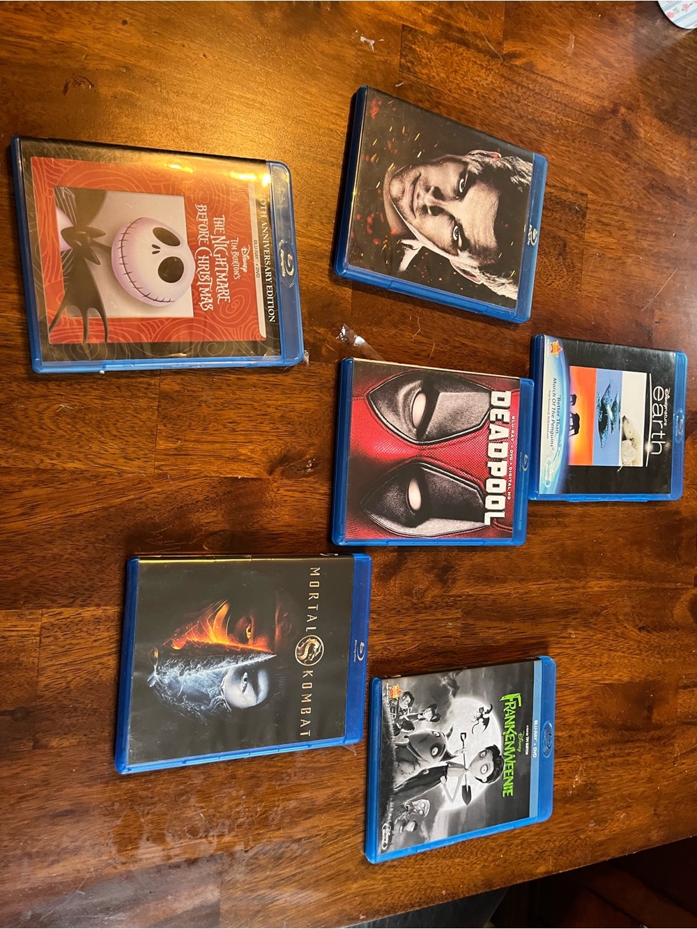 Blu-ray Movie Lot with Red and Blue Covers